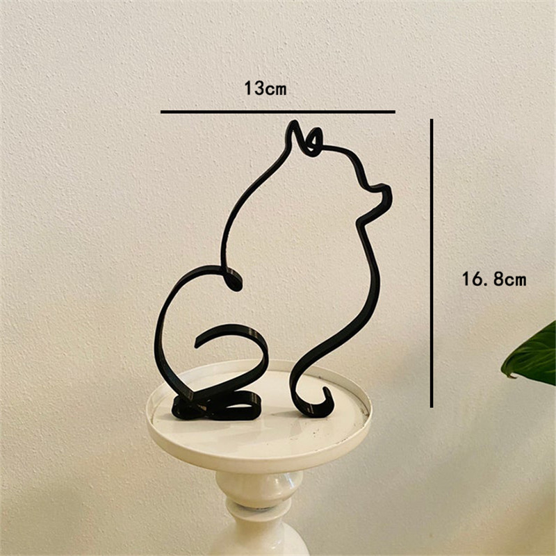 Cão arte escultura metal cão a - Home Decor Y2K avaliação e preço