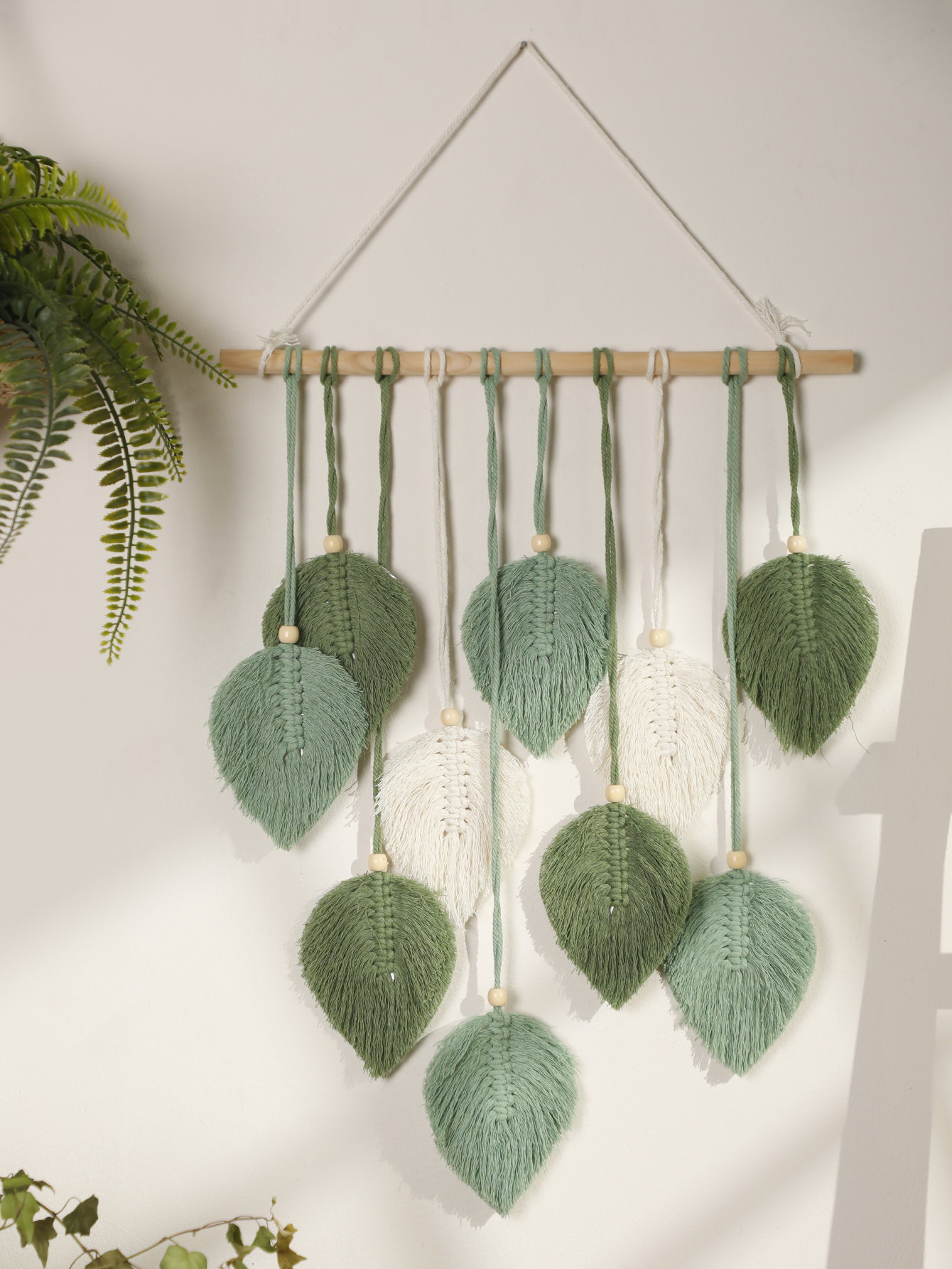 Folha Macramé Tapeçaria de Par - Home Decor Y2K avaliação e preço