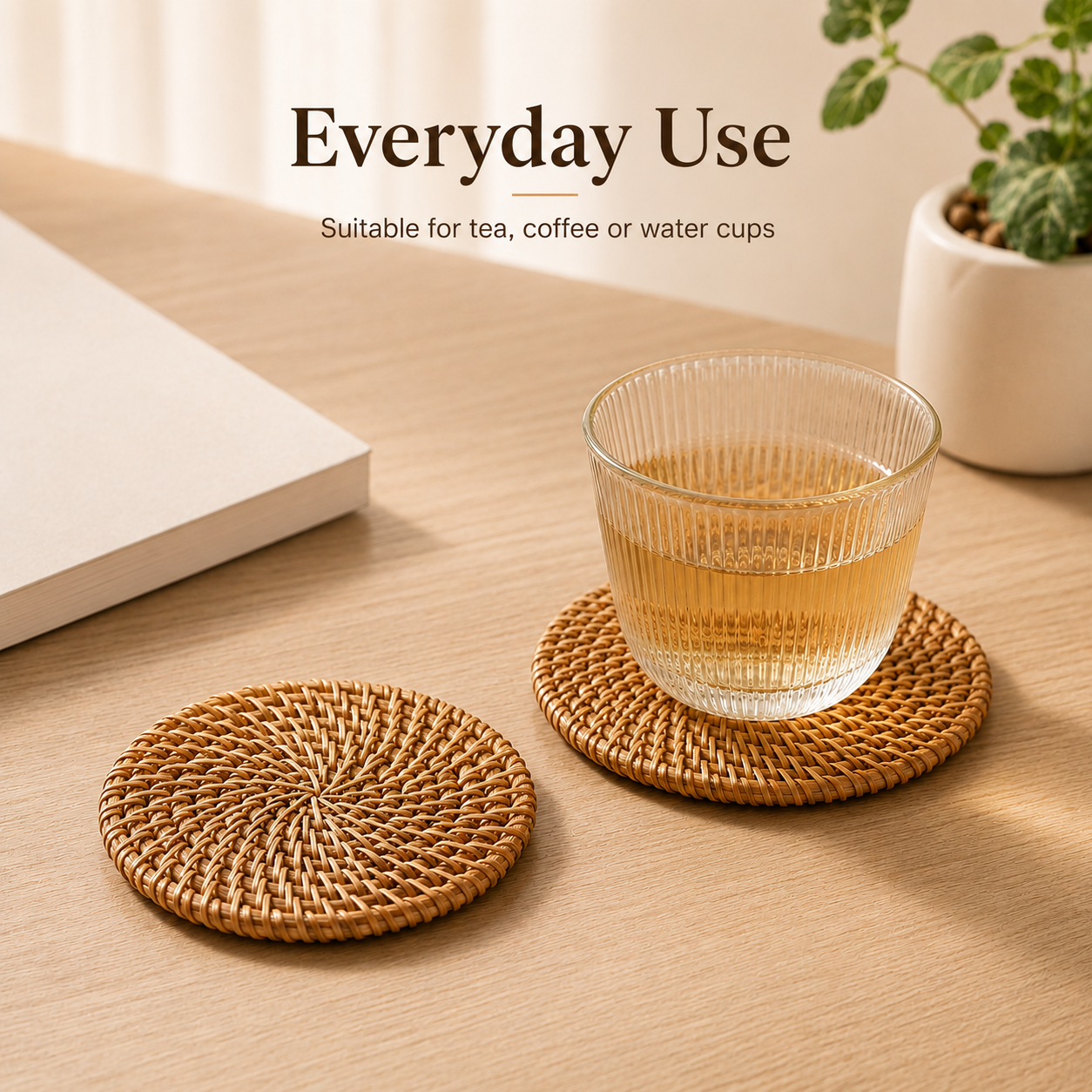Conjunto de 2 Porta-Copos Redo - Home Decor Rattan avaliação e preço
