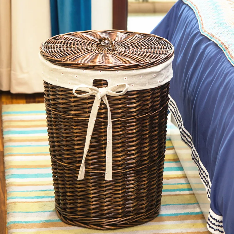 Elegante Rattan Cesta De Lavan - Home Decor Rattan avaliação e preço