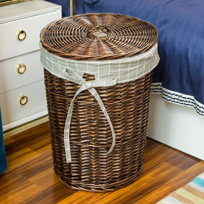 Elegante Rattan Cesta De Lavan - Home Decor Rattan avaliação e preço