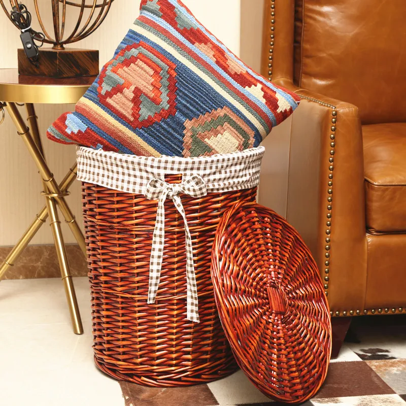 Elegante Rattan Cesta De Lavan - Home Decor Rattan avaliação e preço