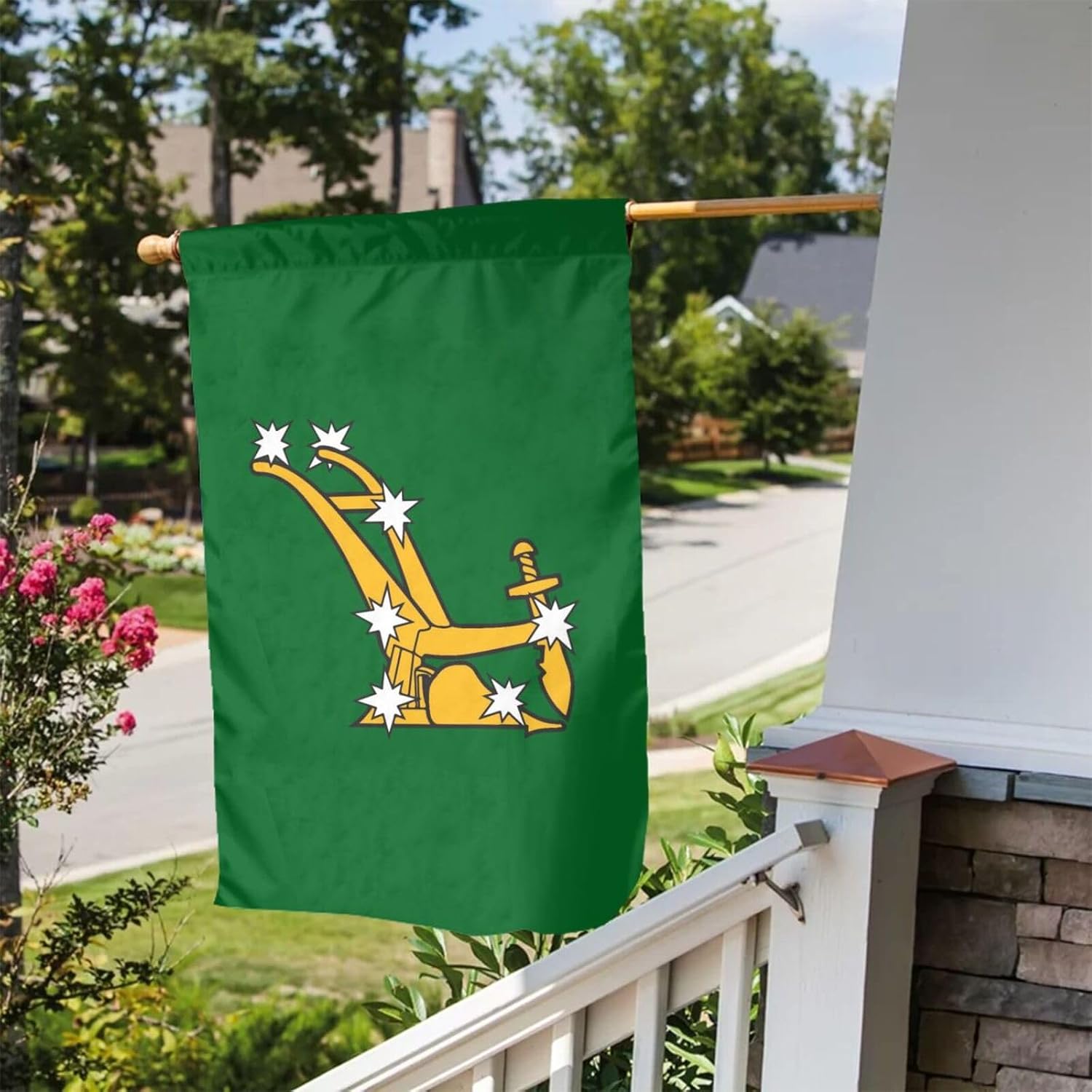 Bandeira de Jardim com Logo St - Home Decor Logo avaliação e preço
