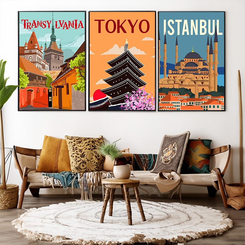 Pôsteres de Viagem em Estilo R - Home Decor Jakarta avaliação e preço