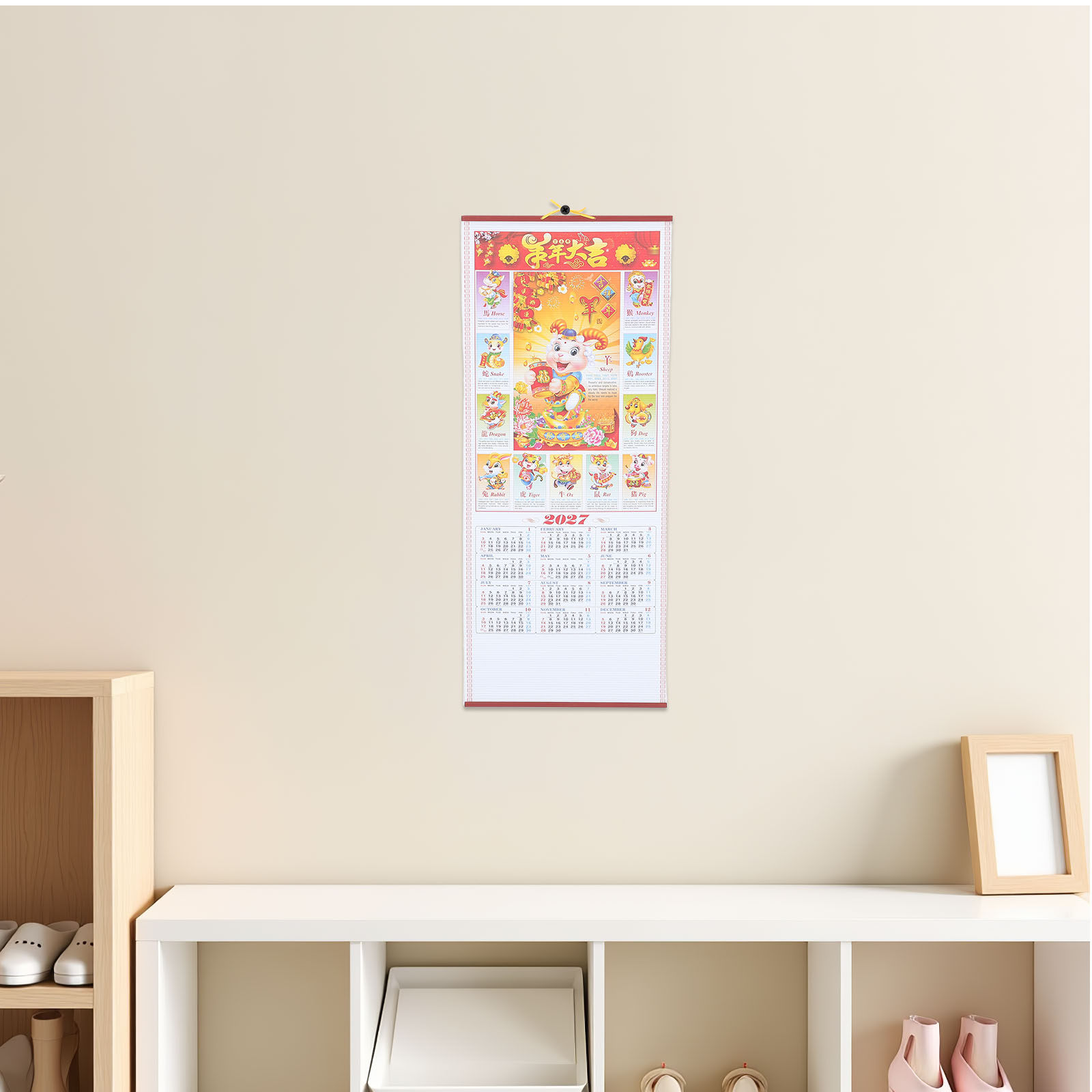 Calendário de Parede do Ano No - Home Decor Rattan avaliação e preço