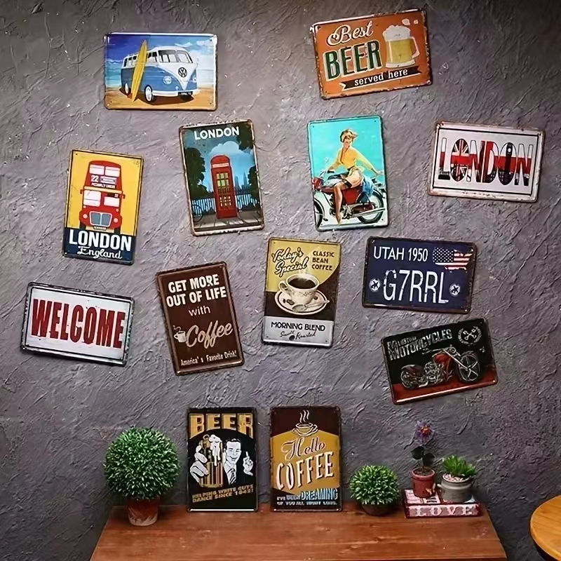 Pintura em Metal 2D Vintage co - Review Home Decor avaliação e preço