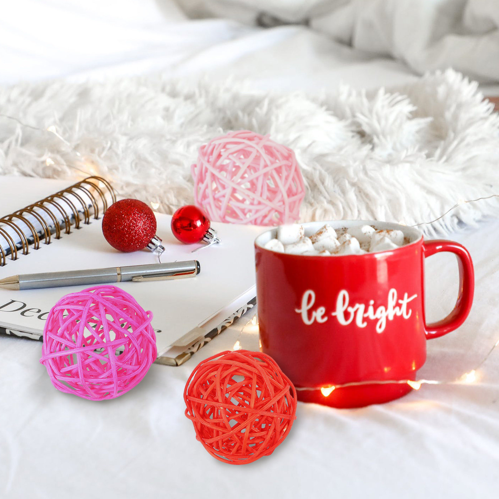 20 Peças de Bolas de Rattan De - Home Decor Rattan avaliação e preço