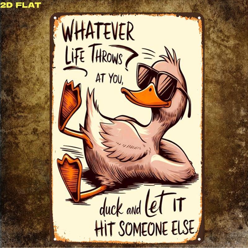 Placa de Metal Inspiracional 2 - Home Decor Duck avaliação e preço