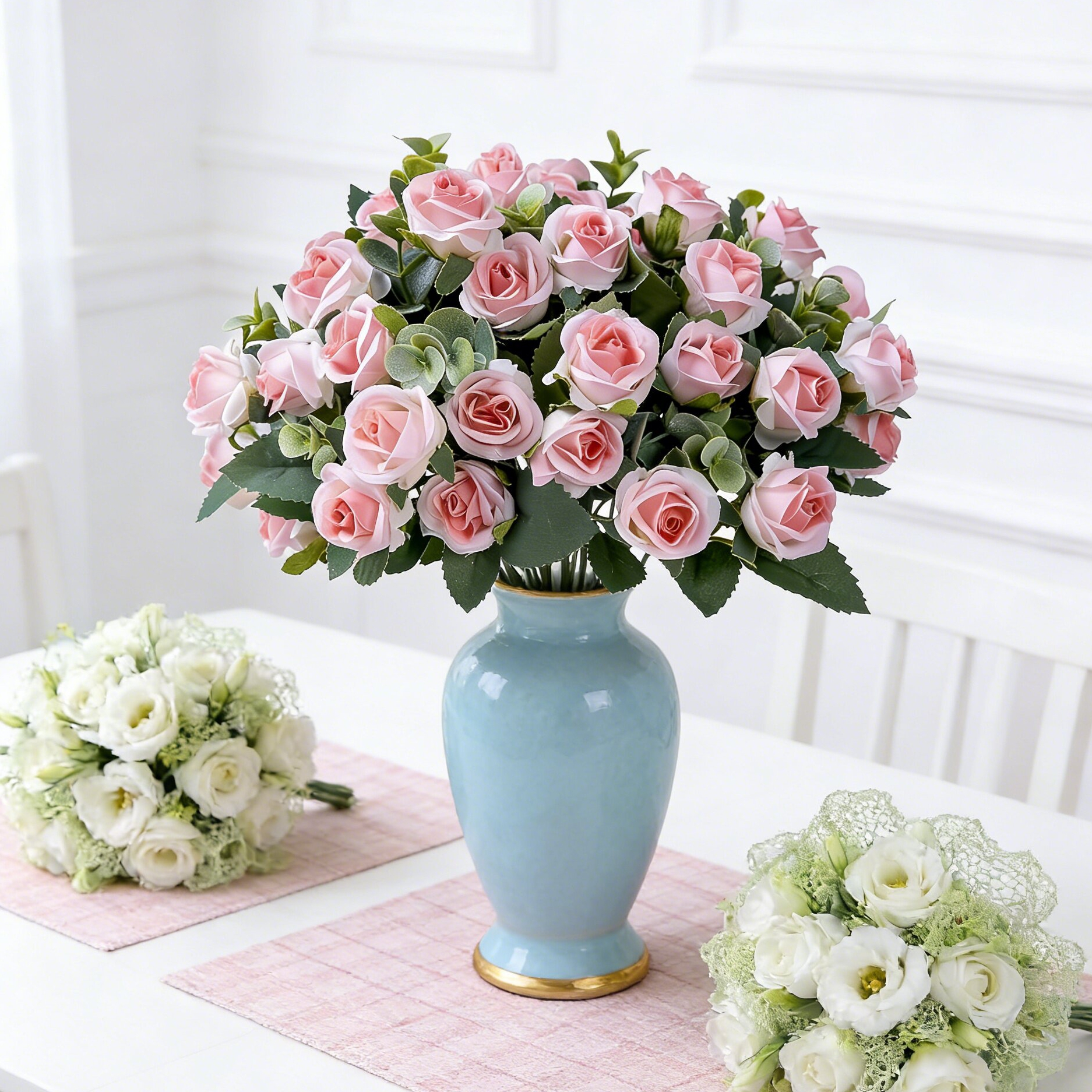 Flores de Rosa de Seda Artific - Home Decor Ai avaliação e preço