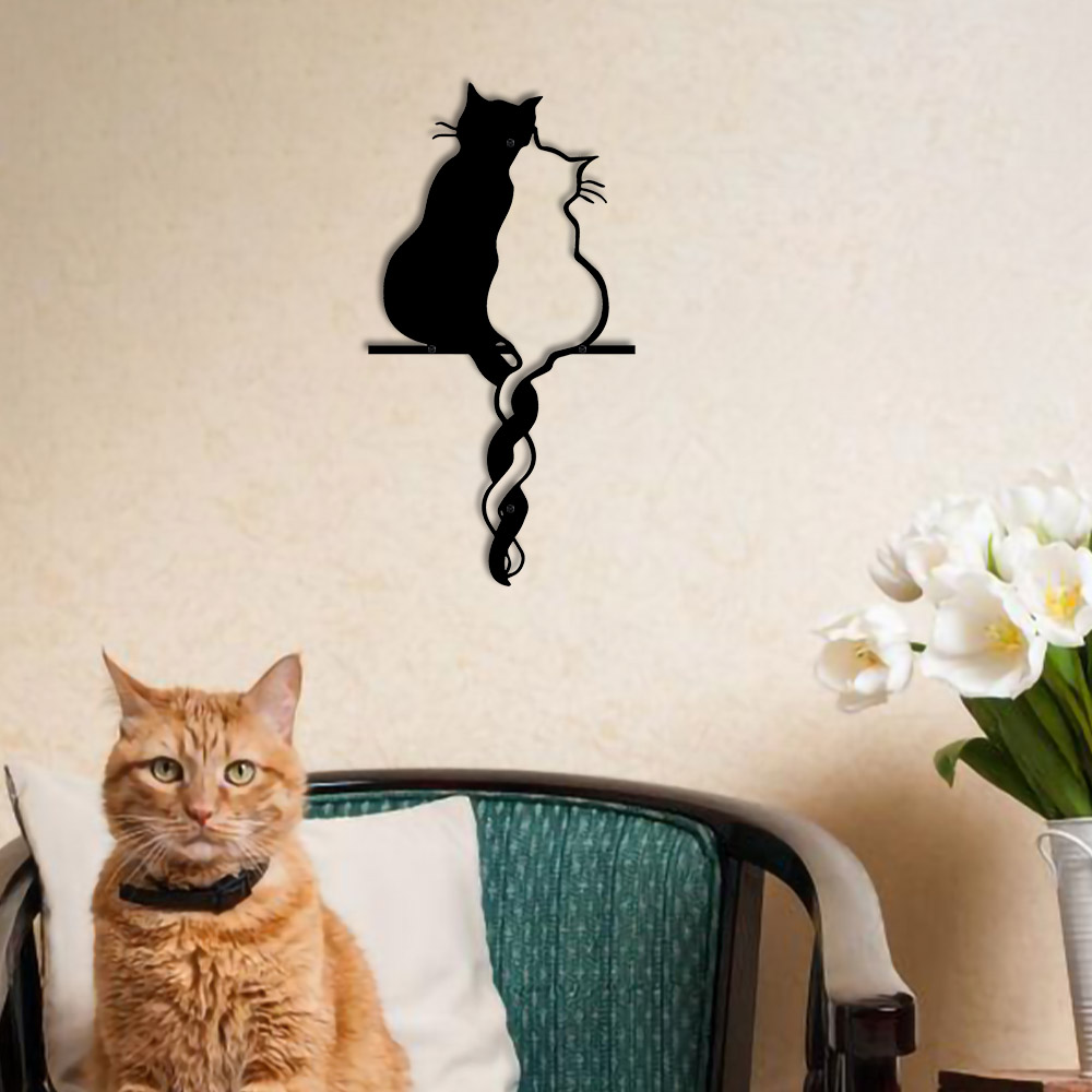 Amantes de metal gato arte de  - Home Decor Y2K avaliação e preço