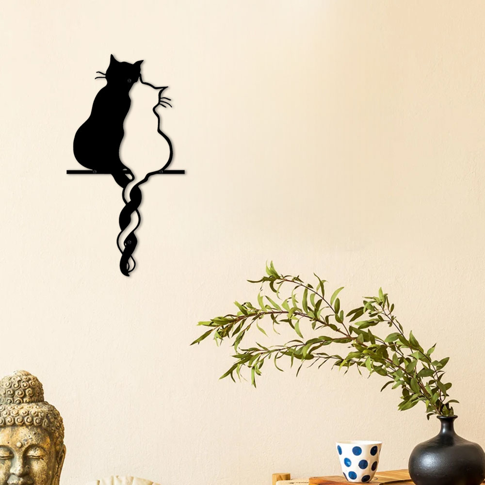 Amantes de metal gato arte de  - Home Decor Y2K avaliação e preço