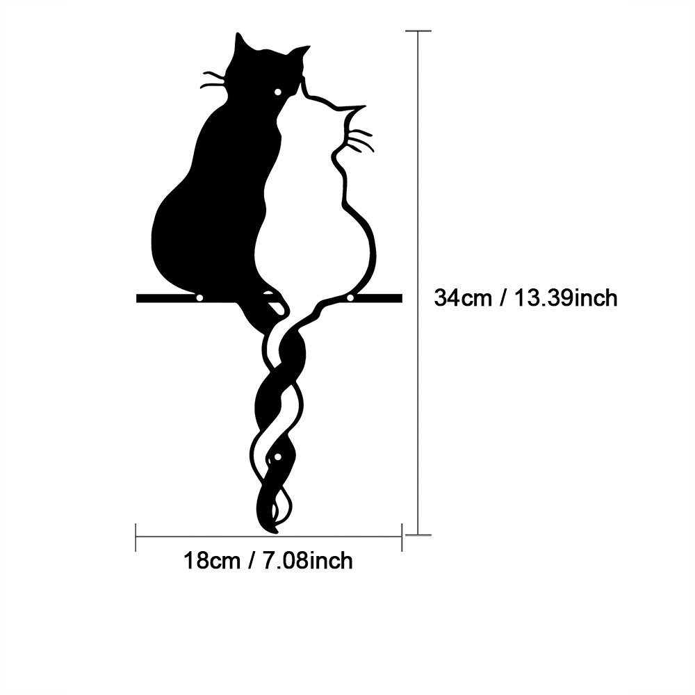 Amantes de metal gato arte de  - Home Decor Y2K avaliação e preço
