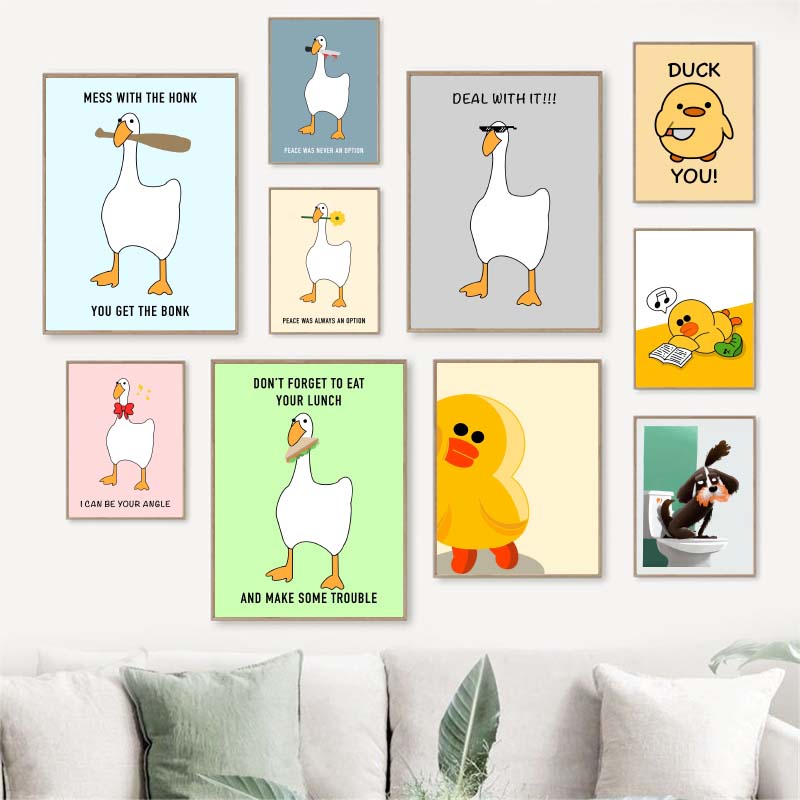 1 unidade de Pôsteres e Impres - Home Decor Duck avaliação e preço