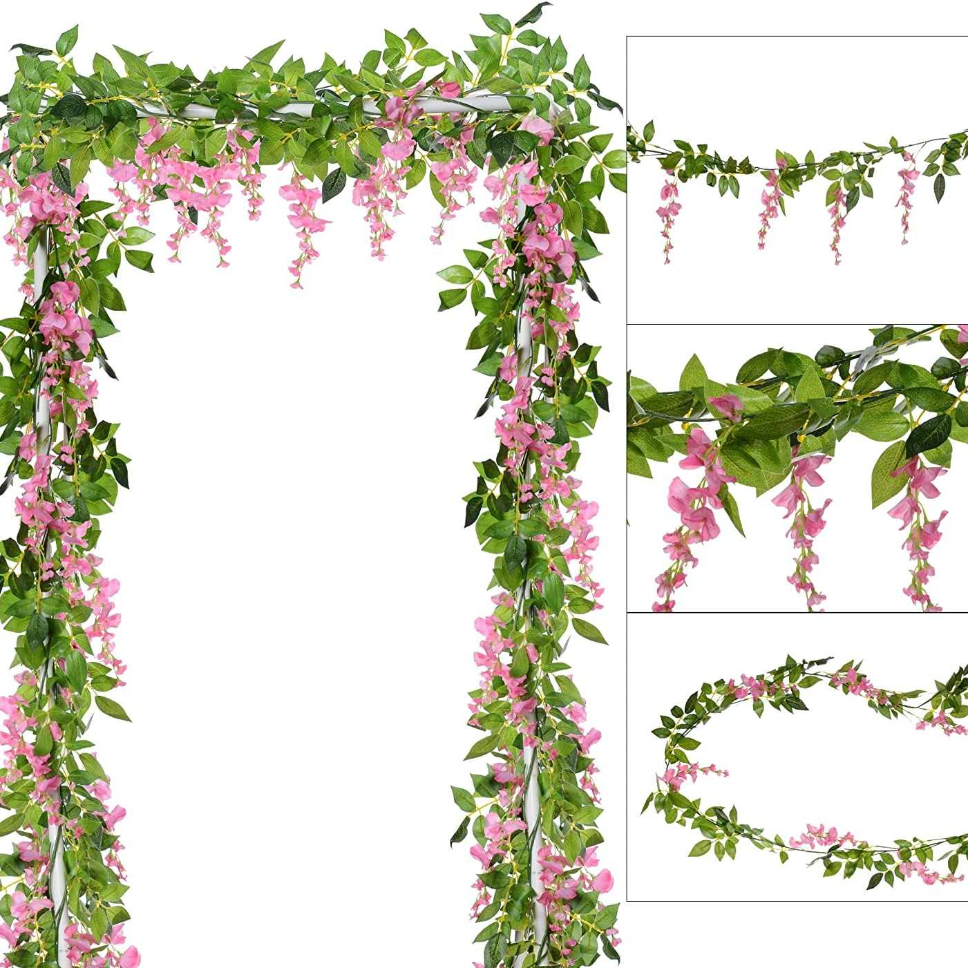 1.8m flores artificiais seda a - Home Decor Rattan avaliação e preço